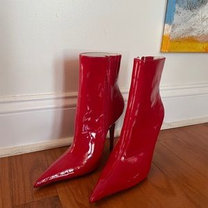 Red hot Jeffrey Campbell stiletto boots!!